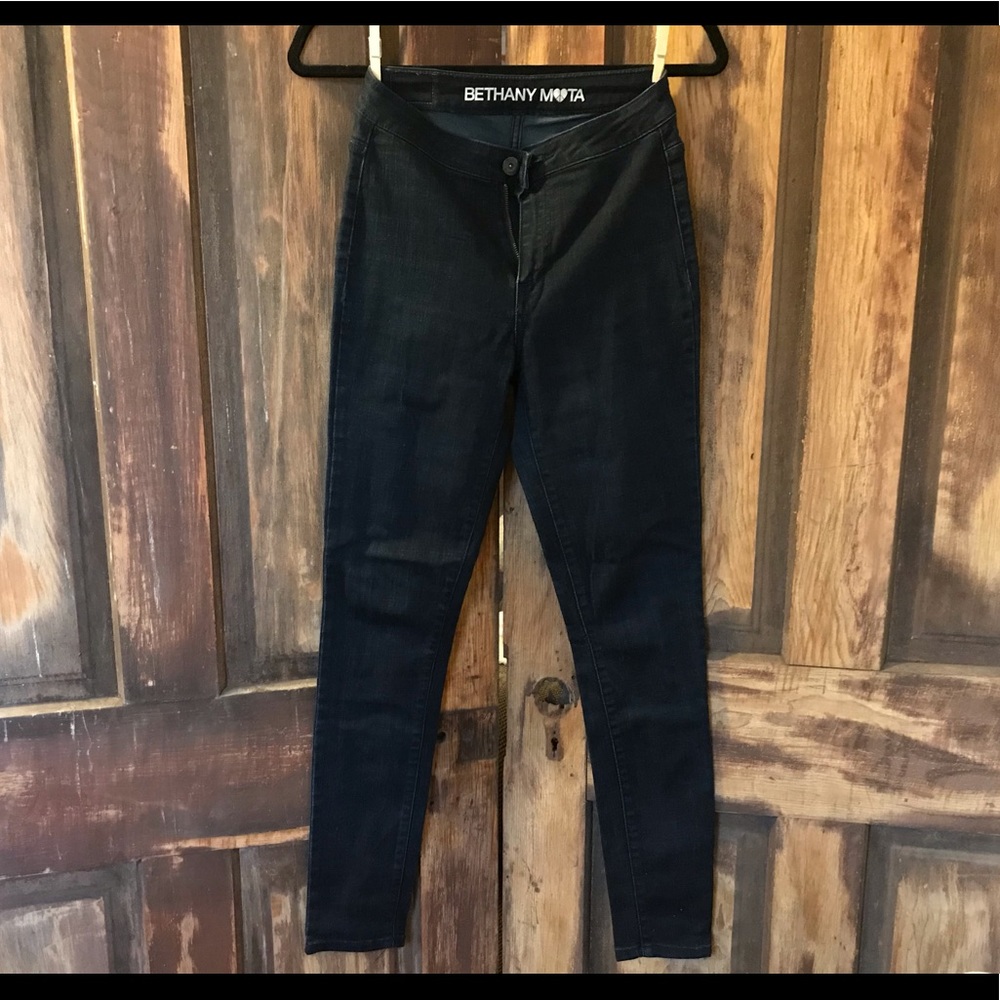 BETHANY MOTA dark wash high waist jegging